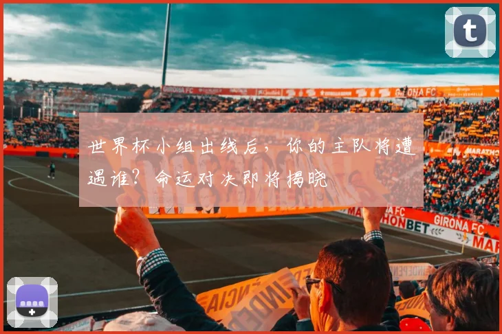 世界杯小组出线后,你的主队将遭遇谁?命运对决即将揭晓